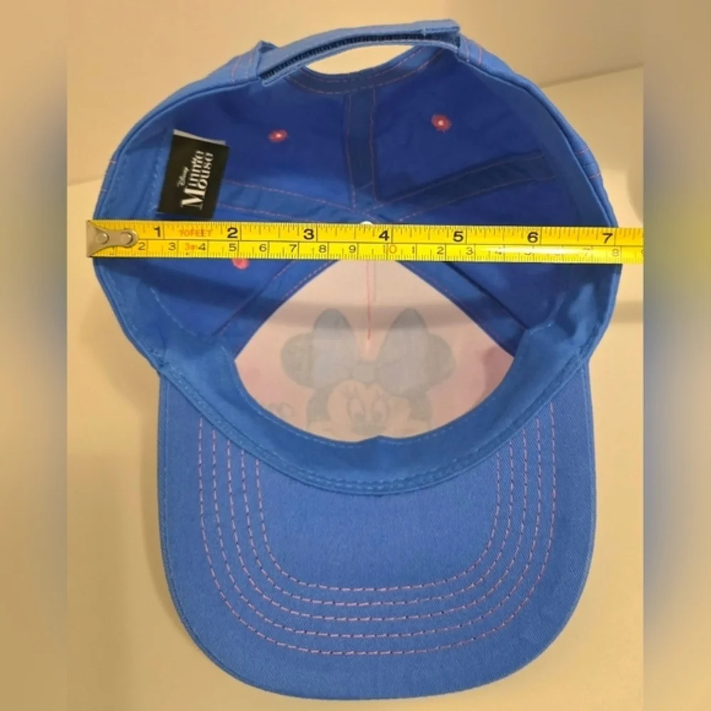 🆕️‎ NWT Girl's Disney Minnie Mouse Velcro Hat. Pink & Blue